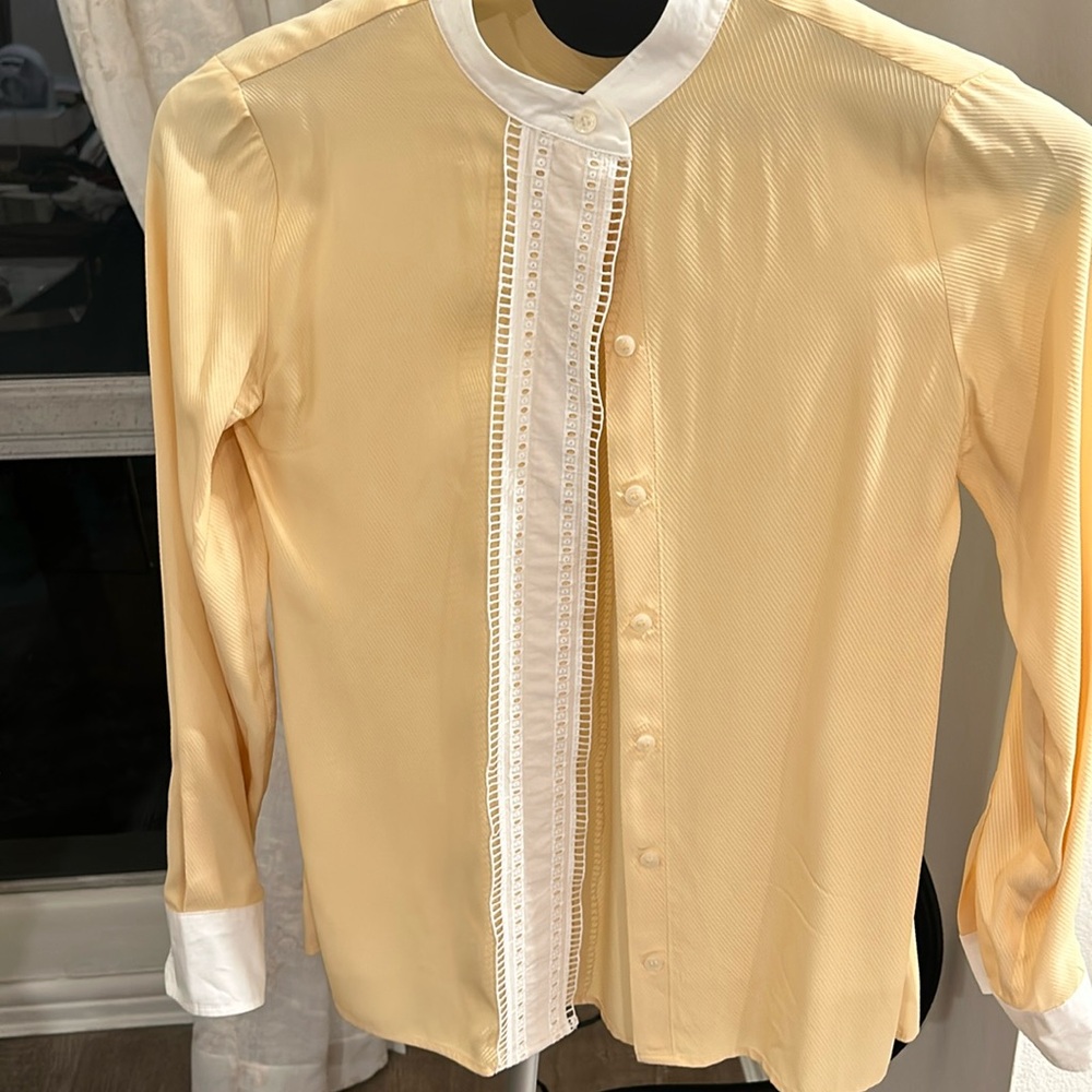 Reiss Samara Ladder Embroidery Satin Shirt